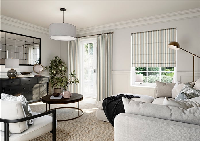 Port Laurent Stripe, Shoreline Blue - Twist&Fit Roman Blind - Image 7